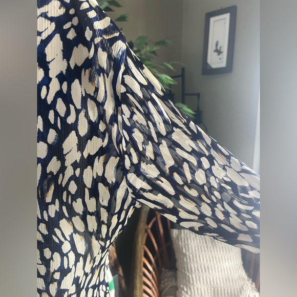 Mango Satin Long Sleeve Midi Dress - Picture 8 of 10